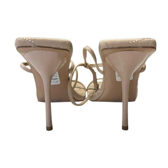 NEW Topshop Ankle Strap Square Toe Stiletto Heels Size 8W Wedding Guest Party - Picture 4 of 12